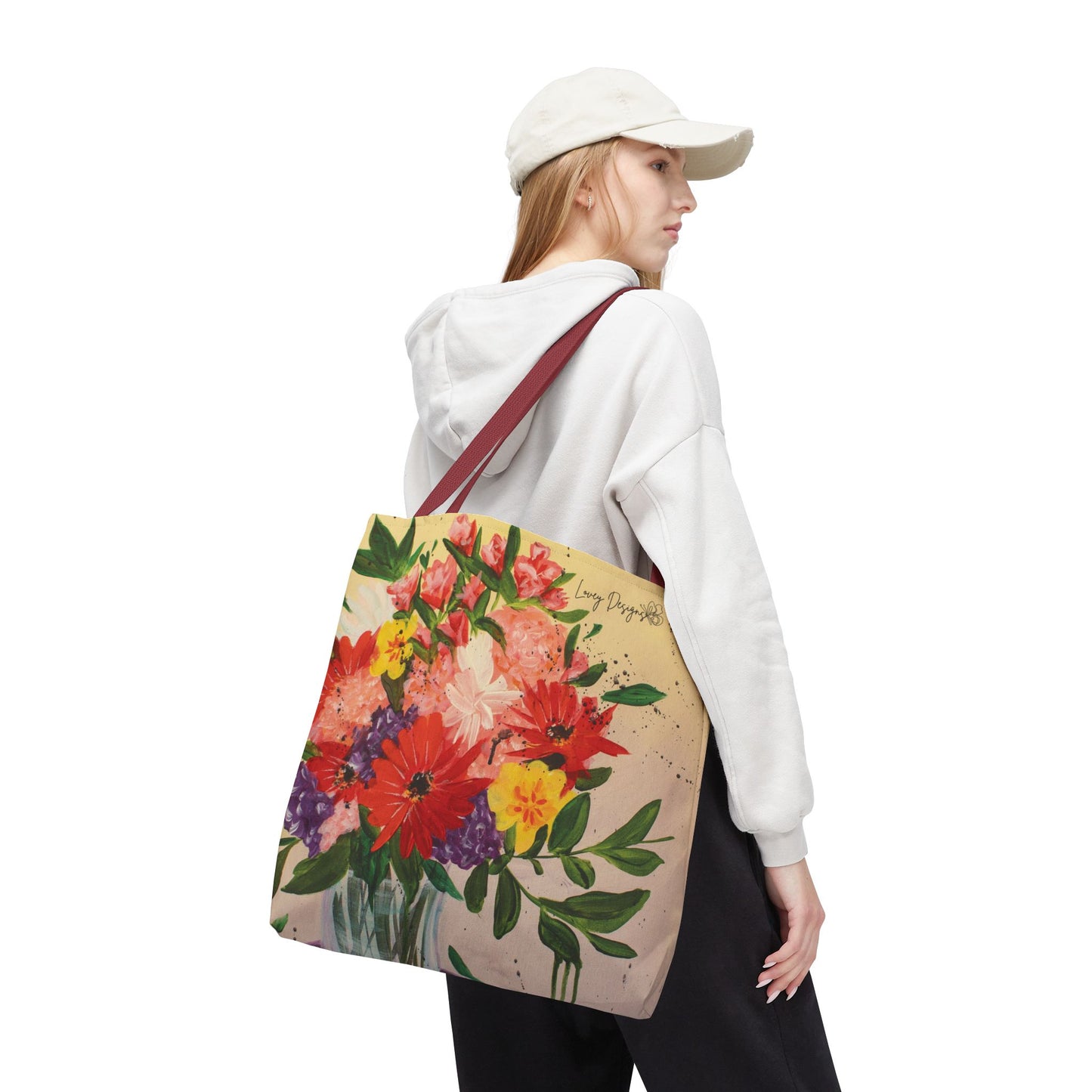 Colorful Drip Bouquet Tote Bag