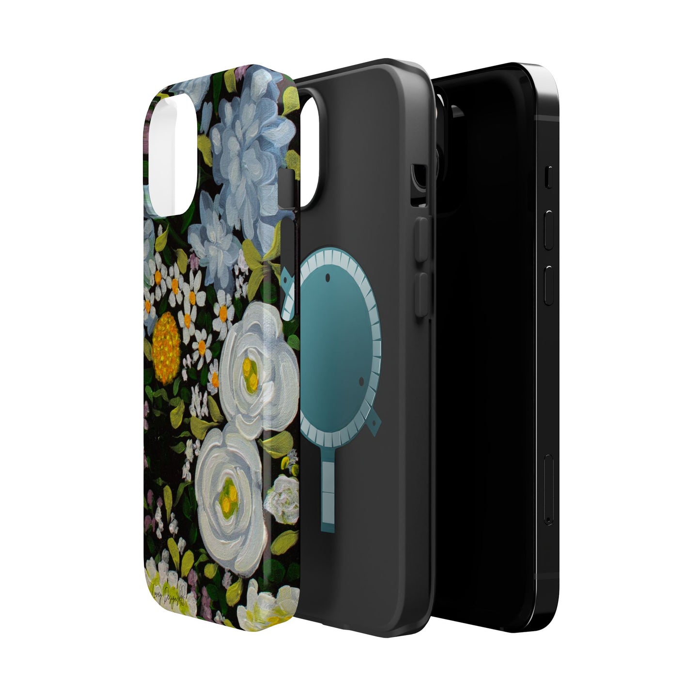 Phone Magnetic Cases - Midnight Gardens Design for iPhone 14 & 15