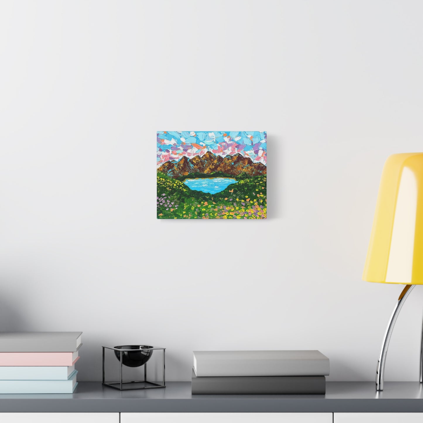 Canvas Print Colorful Mountain Landscape - "Mountain Lullaby"