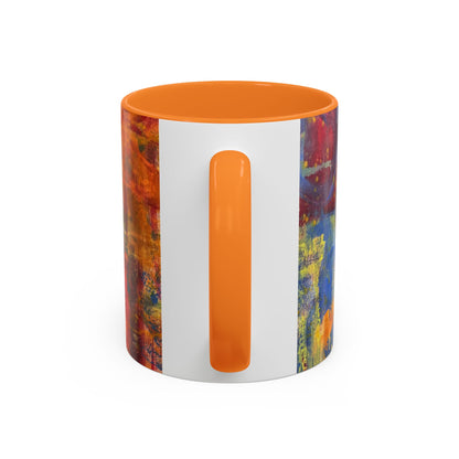 Colorful Abstract Art Mug (11oz & 15oz) — Hand-Painted Vibe, Logo Accent