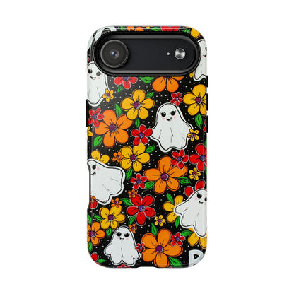 Halloween Floral Ghost Phone Case — Tough Magnetic Protective Cover