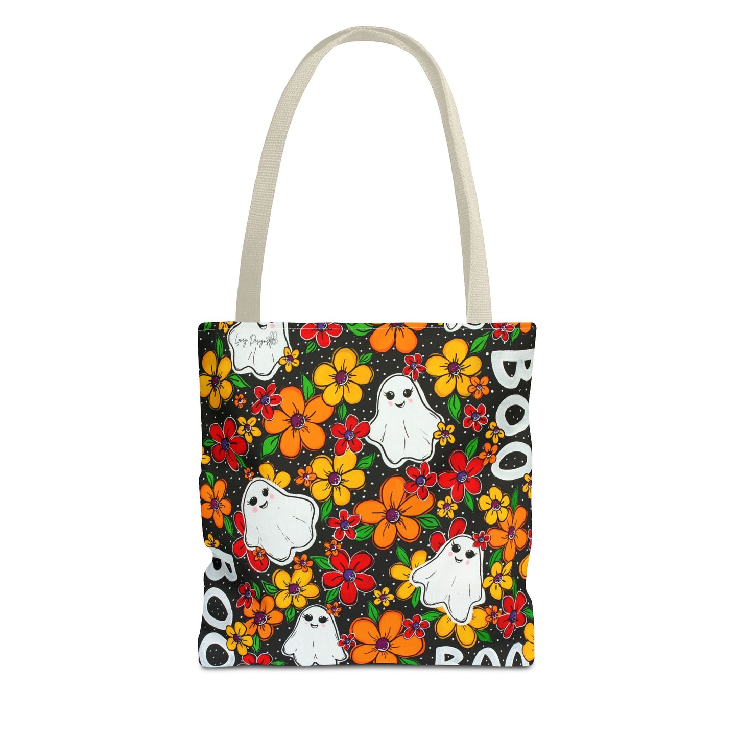 Halloween Ghosts in the Garden Tote Bag — Fall Season AOP Tote