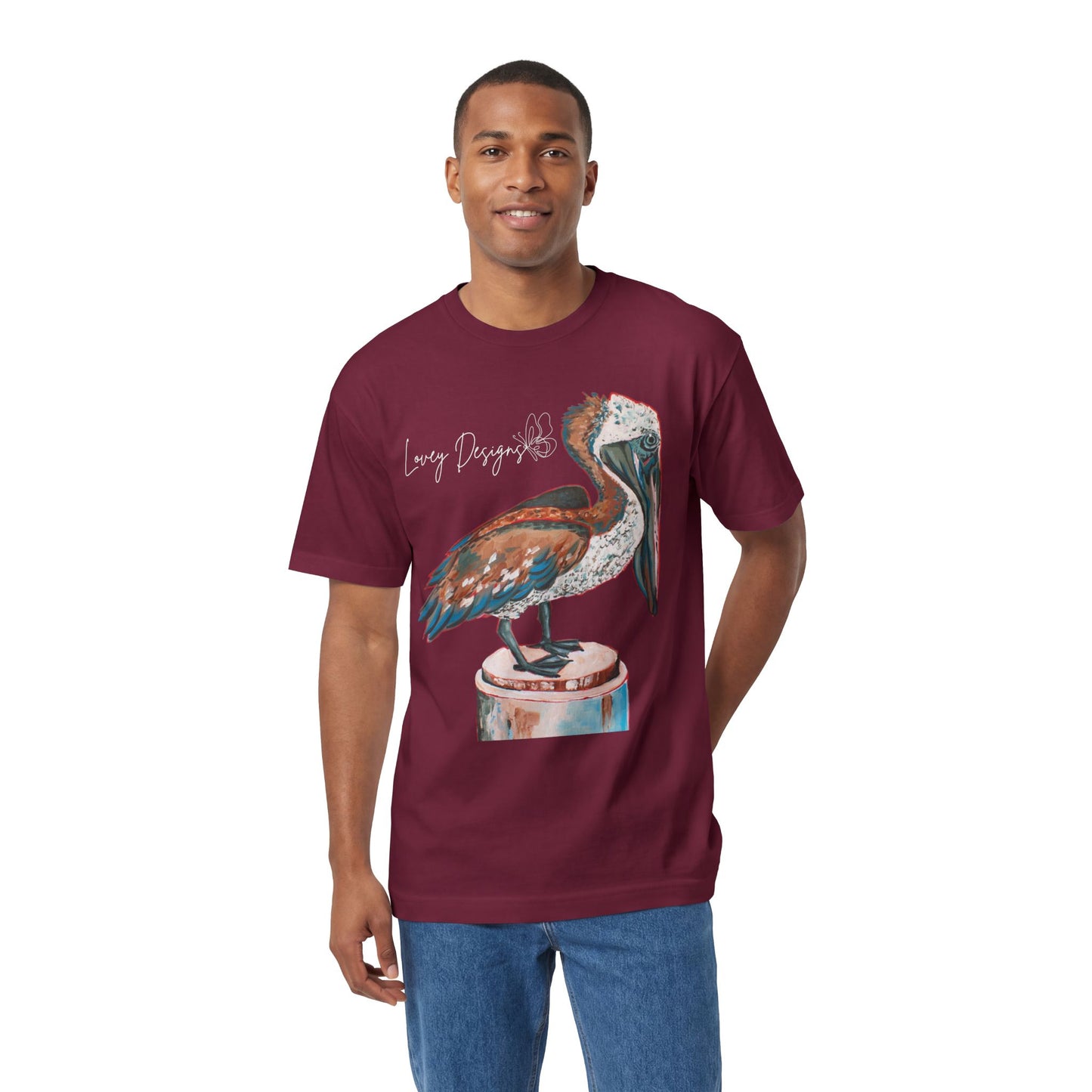 Beach Pelican Coastal Graphic T-Shirt