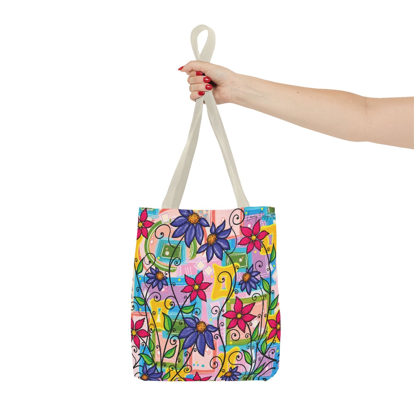 Copy of Floral Teacup Pattern Tote Bag – Vintage Daisies & Bouquet All-Over Print