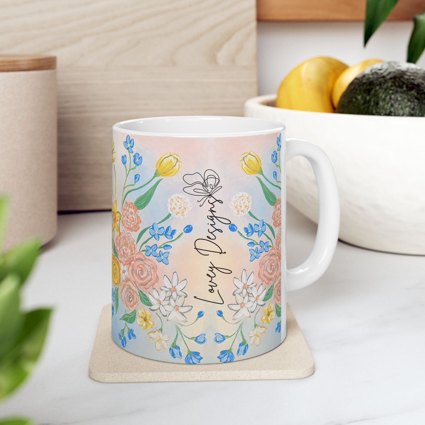 Bloom Where You Are Planted Ceramic Mug — Spring Floral Coffee Cup (11oz/15oz)