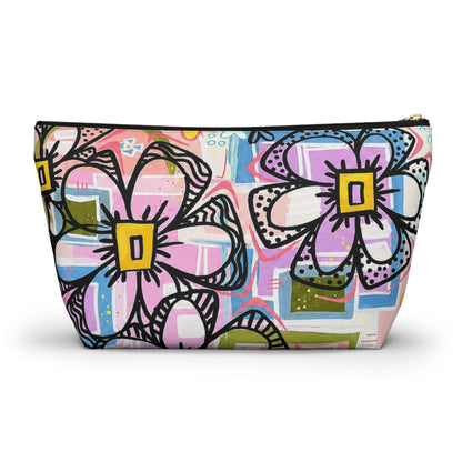 Floral Pop Accessory Pouch — Colorful Makeup & Travel Cosmetic Bag