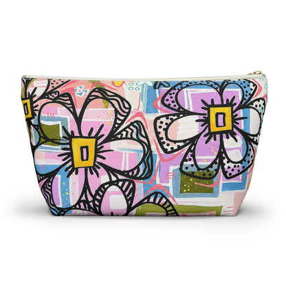 Floral Pop Accessory Pouch — Colorful Makeup & Travel Cosmetic Bag
