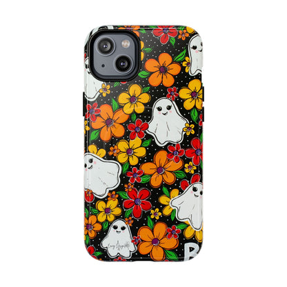 Halloween Floral Ghost Phone Case — Tough Magnetic Protective Cover