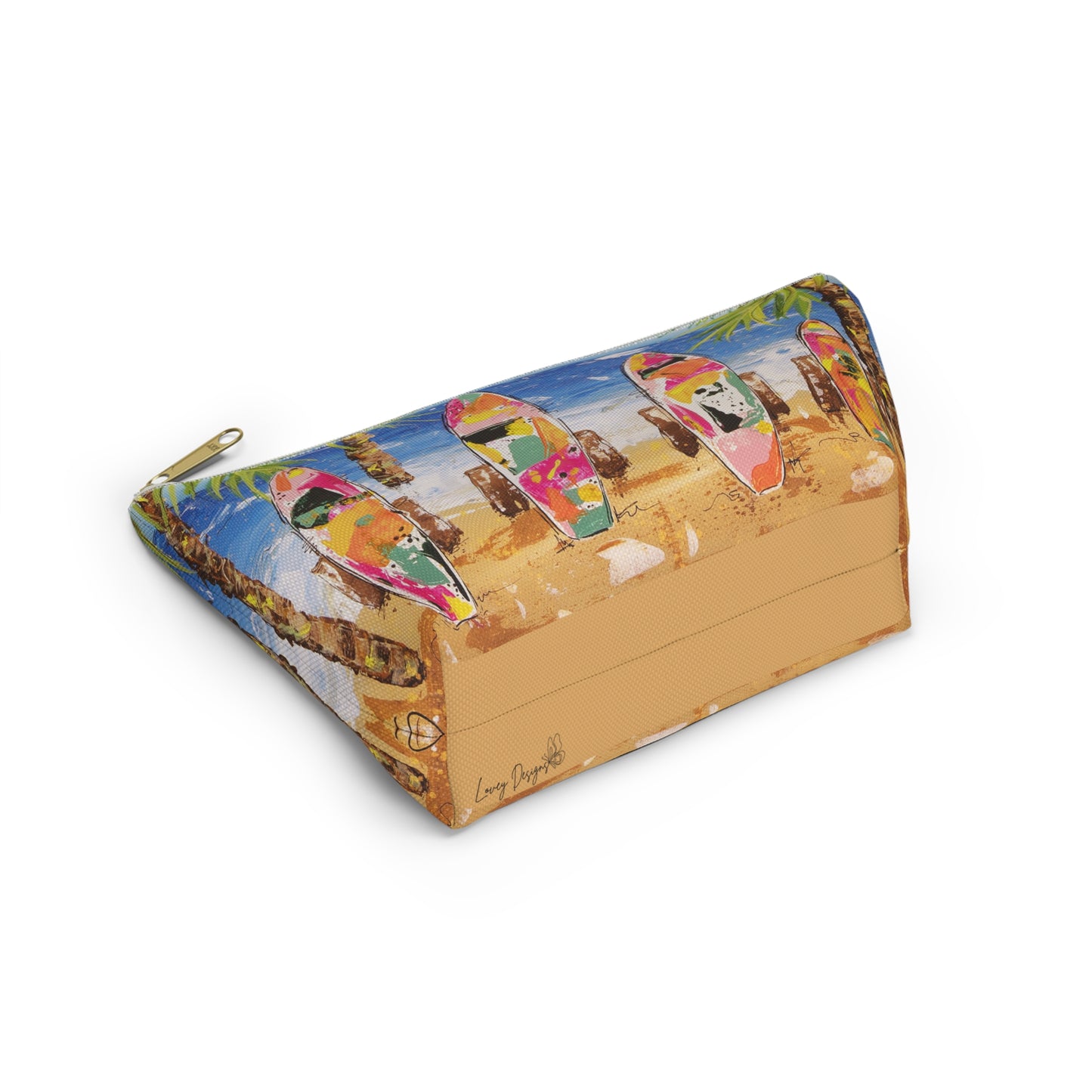 Surfboard Beach Accessory Pouch — Tropical Cosmetic Travel Bag