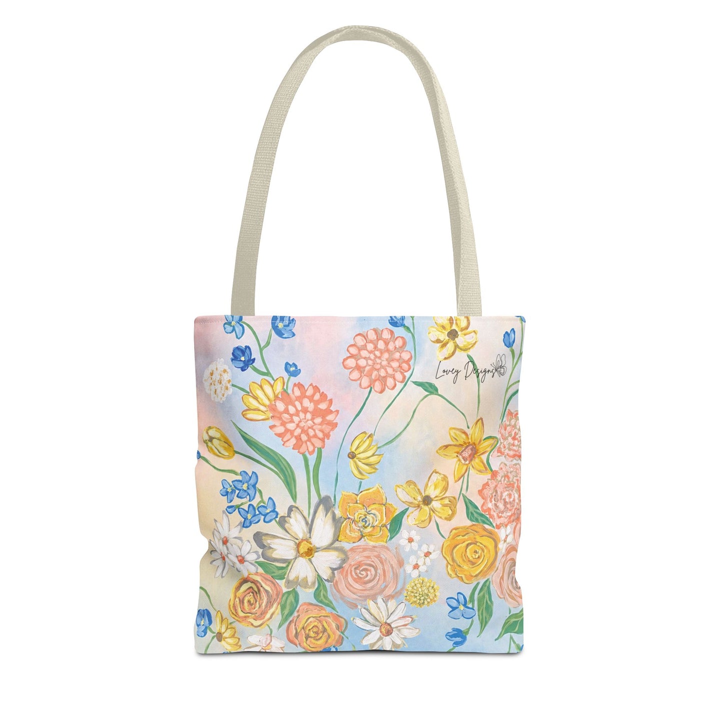 Bloom Where You Are Planted - Floral Canvas Tote Bag