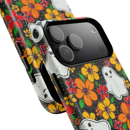 Halloween Floral Ghost Phone Case — Tough Magnetic Protective Cover
