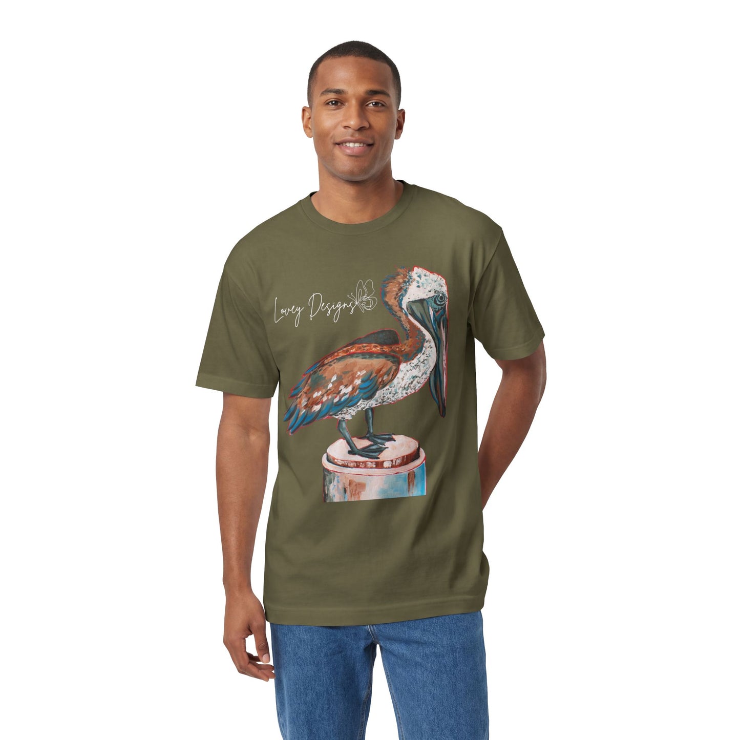 Beach Pelican Coastal Graphic T-Shirt