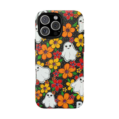 Halloween Floral Ghost Phone Case — Tough Magnetic Protective Cover