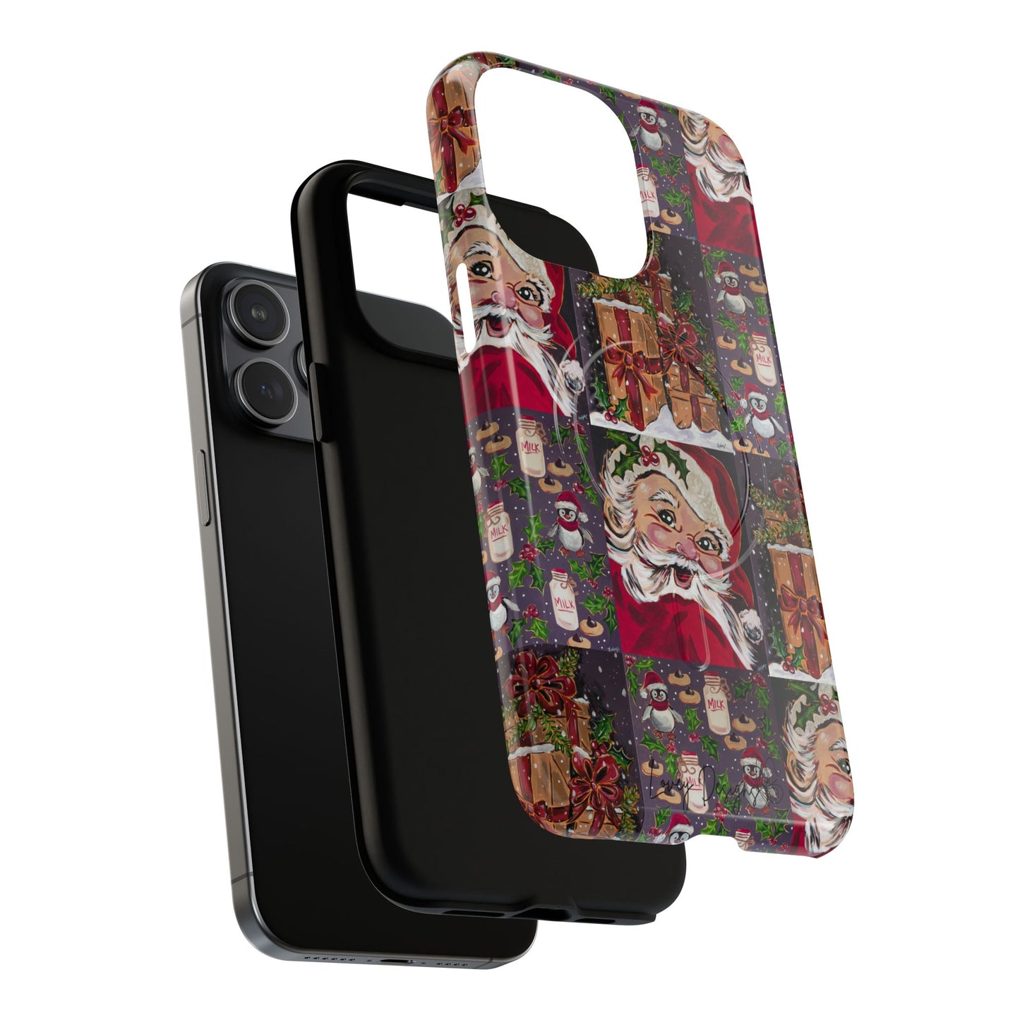 Vintage Christmas Phone Case — Tough Magnetic Holiday Phone Cover
