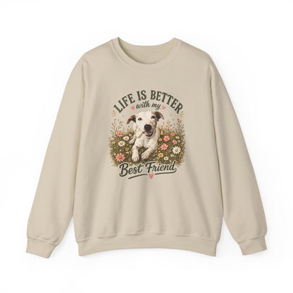 Copy of Sunsets & Sandy Paws Crewneck Sweatshirt – Beach Dog Graphic