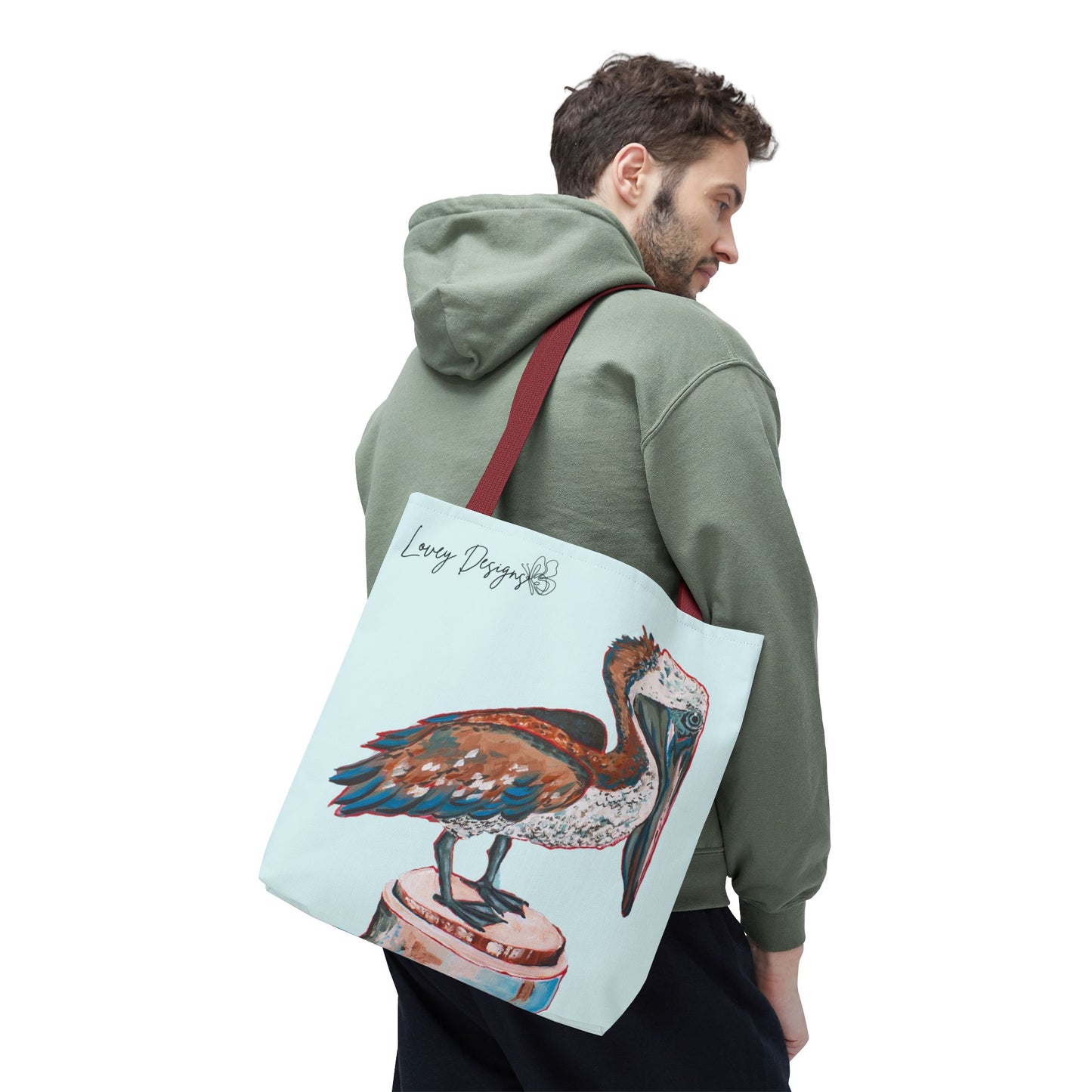 Beach Pelican Pier Tote Bag — Nautical Beach Canvas Carryall