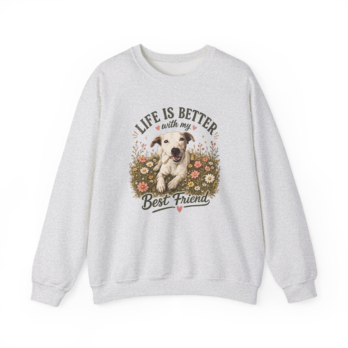 Copy of Sunsets & Sandy Paws Crewneck Sweatshirt – Beach Dog Graphic