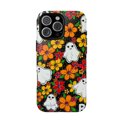 Halloween Floral Ghost Phone Case — Tough Magnetic Protective Cover