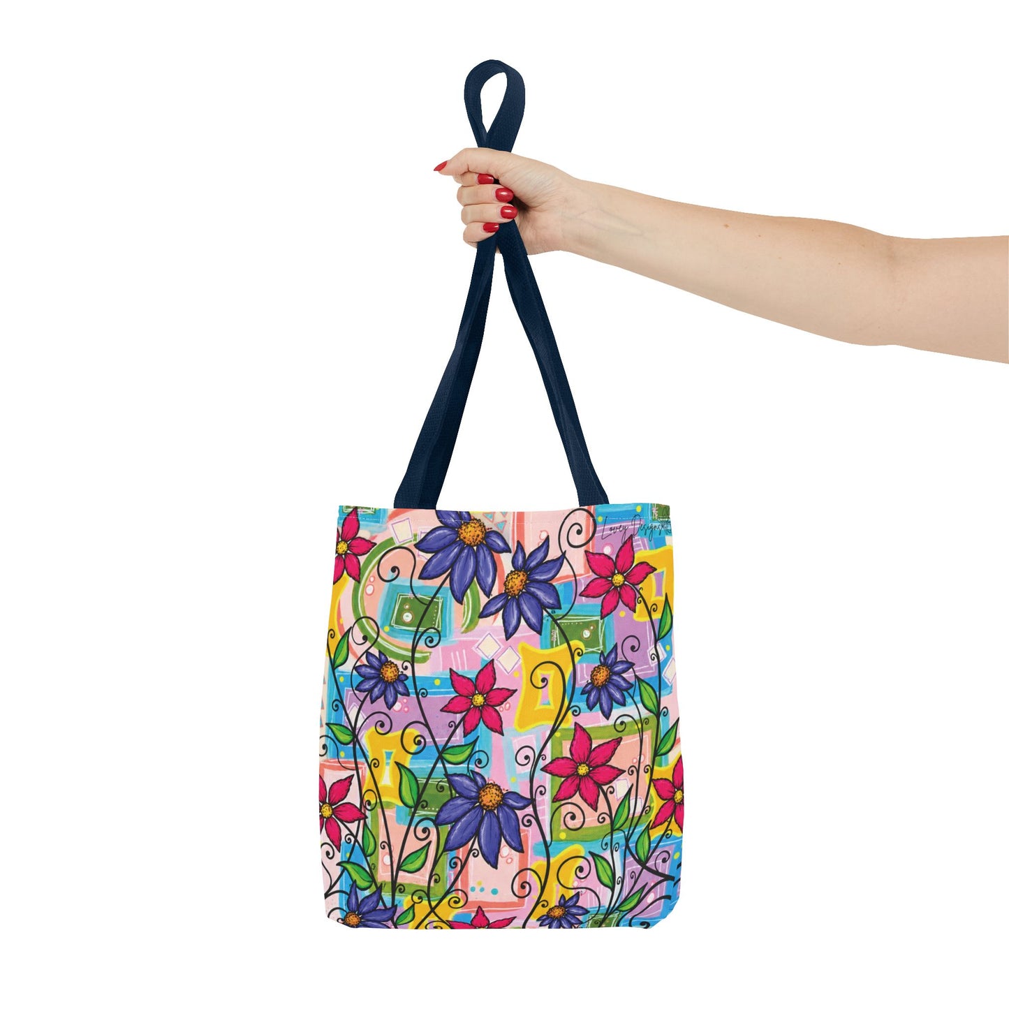 Copy of Floral Teacup Pattern Tote Bag – Vintage Daisies & Bouquet All-Over Print