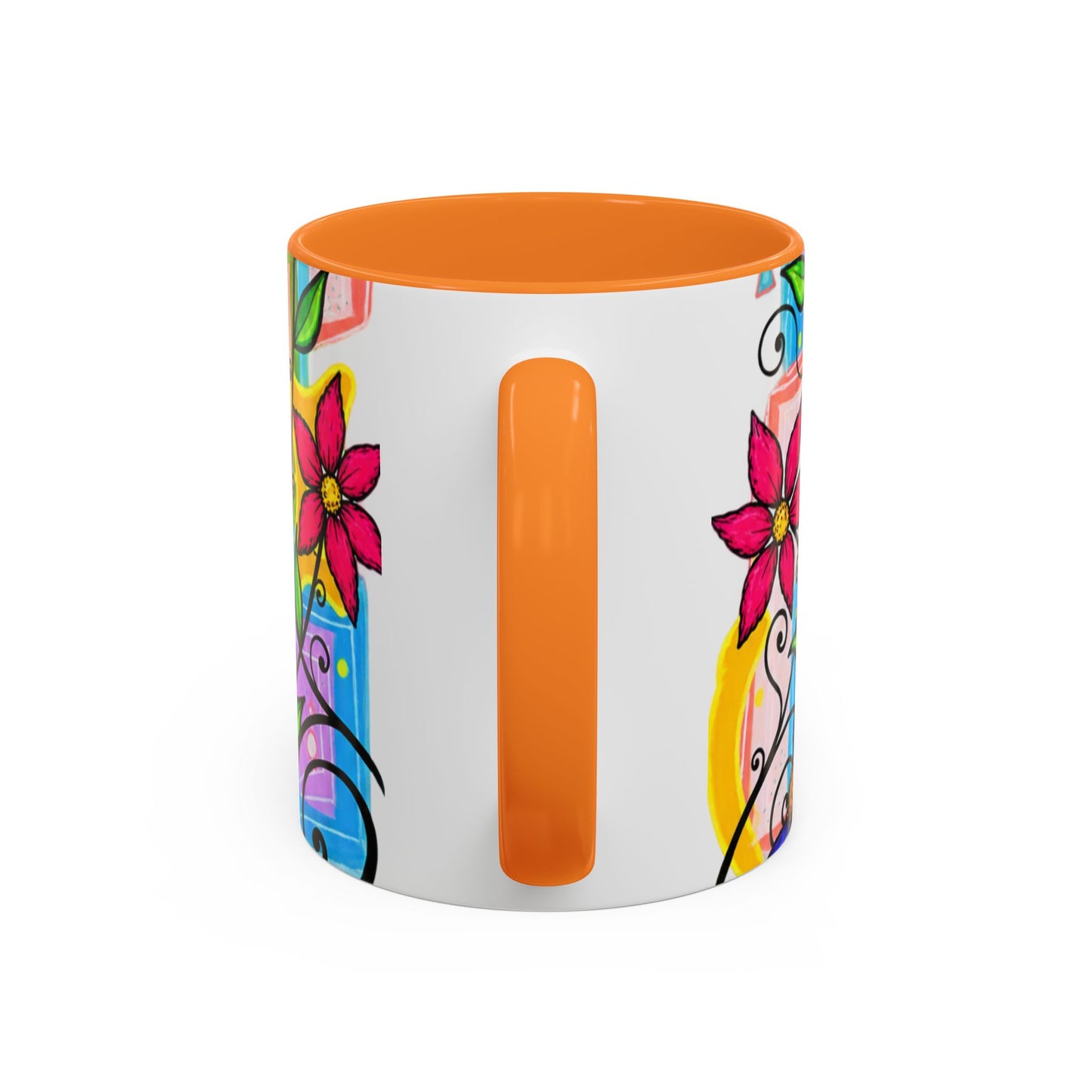 Colorful Floral Art Mug – Vibrant Hand-Painted Flowers (11oz, 15oz)