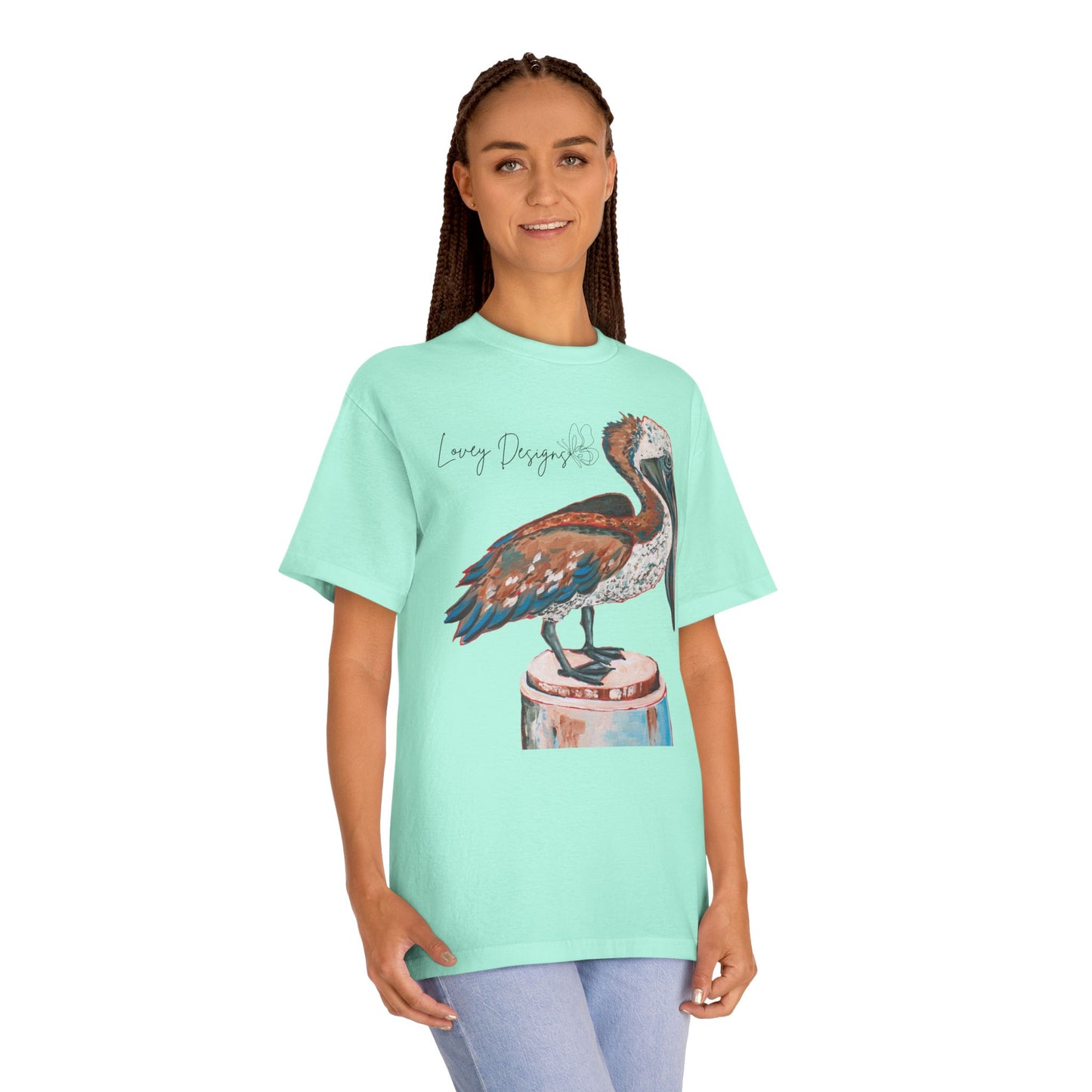 Beach Pelican Coastal Graphic T-Shirt