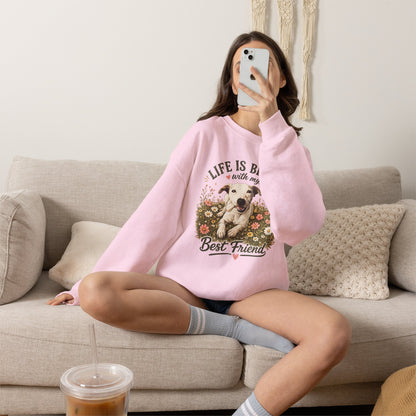 Copy of Sunsets & Sandy Paws Crewneck Sweatshirt – Beach Dog Graphic