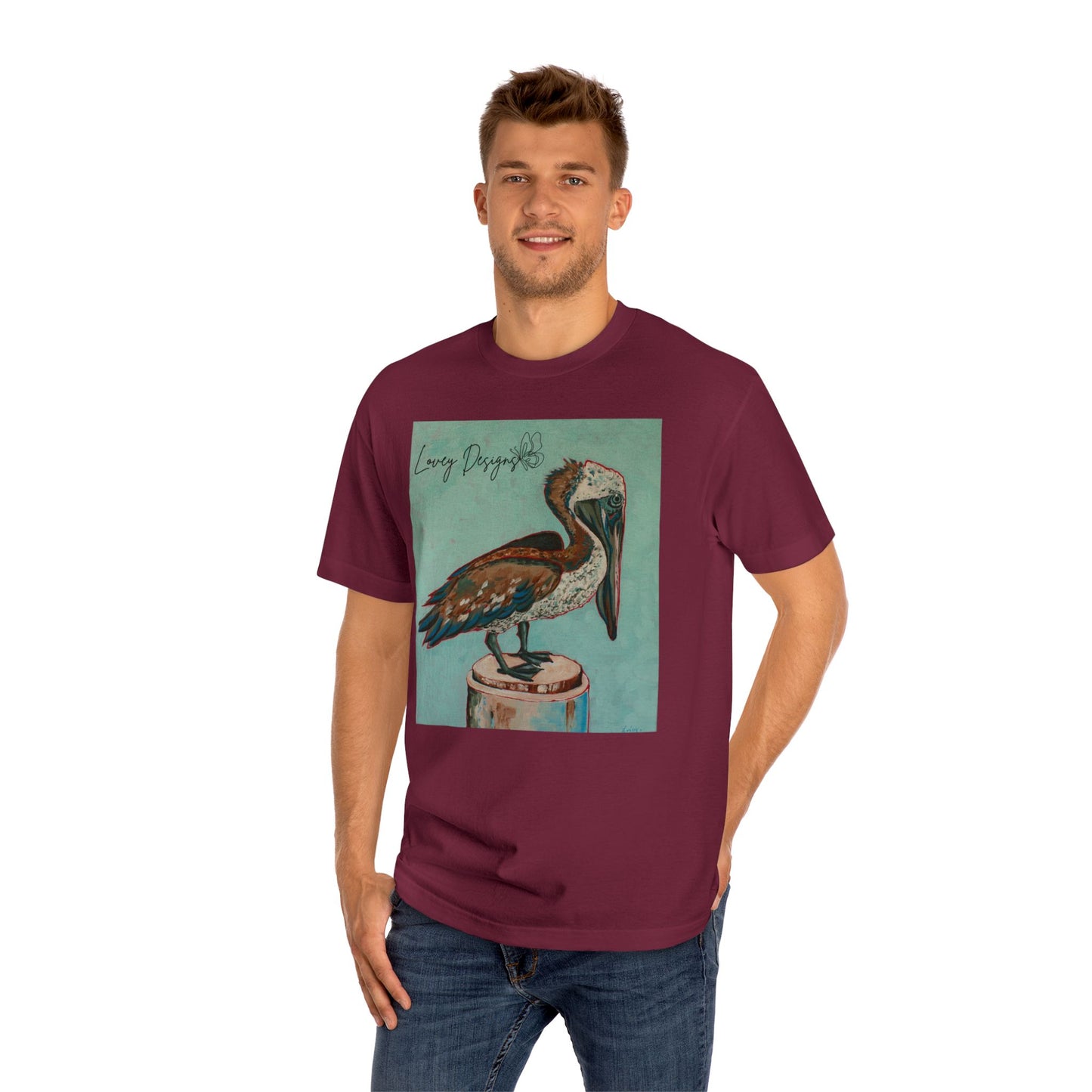 Beach Pelican – Coastal Graphic T-Shirt