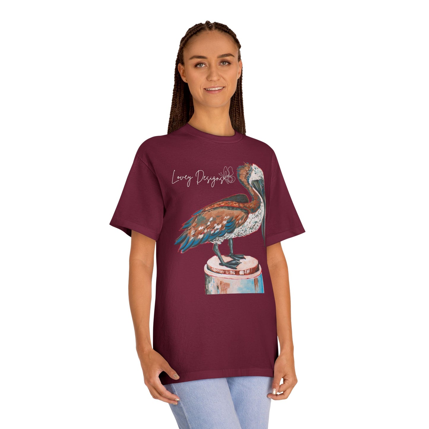 Beach Pelican Coastal Graphic T-Shirt
