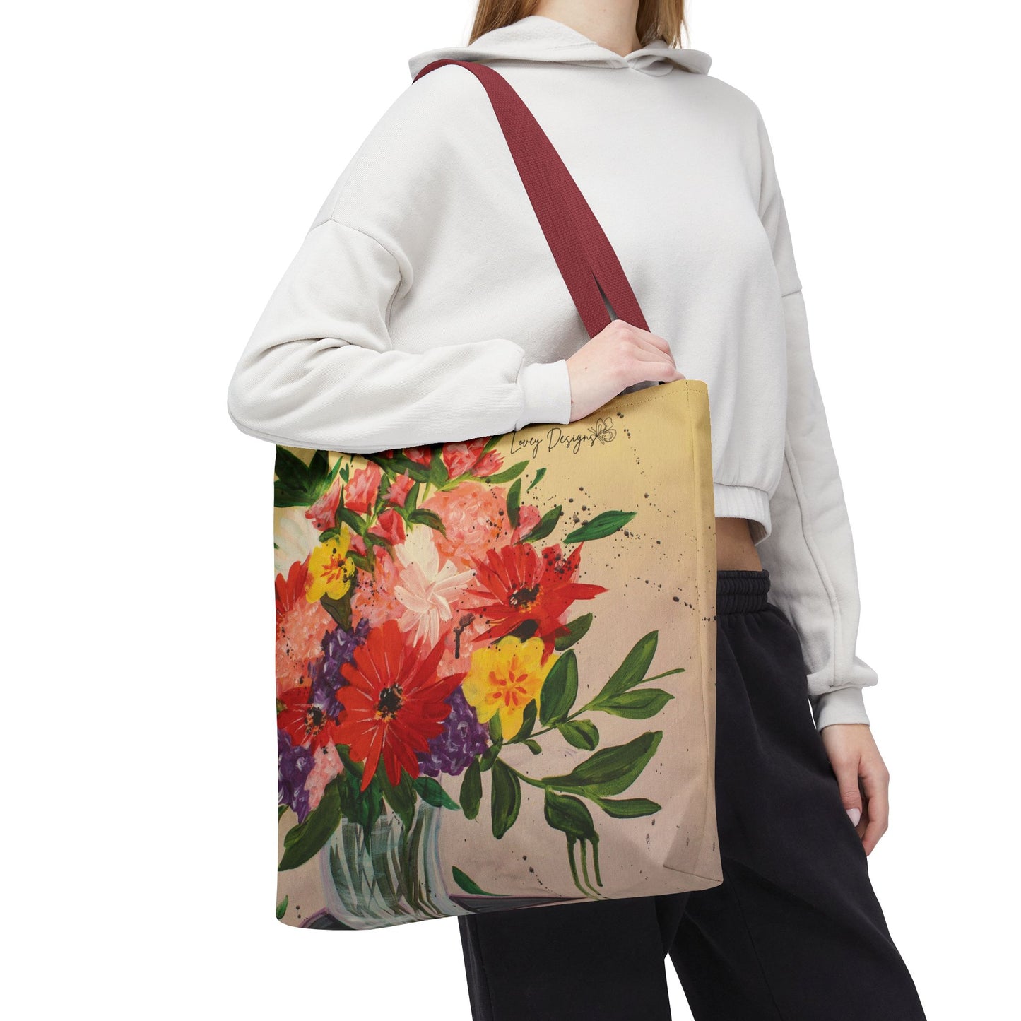 Colorful Drip Bouquet Tote Bag