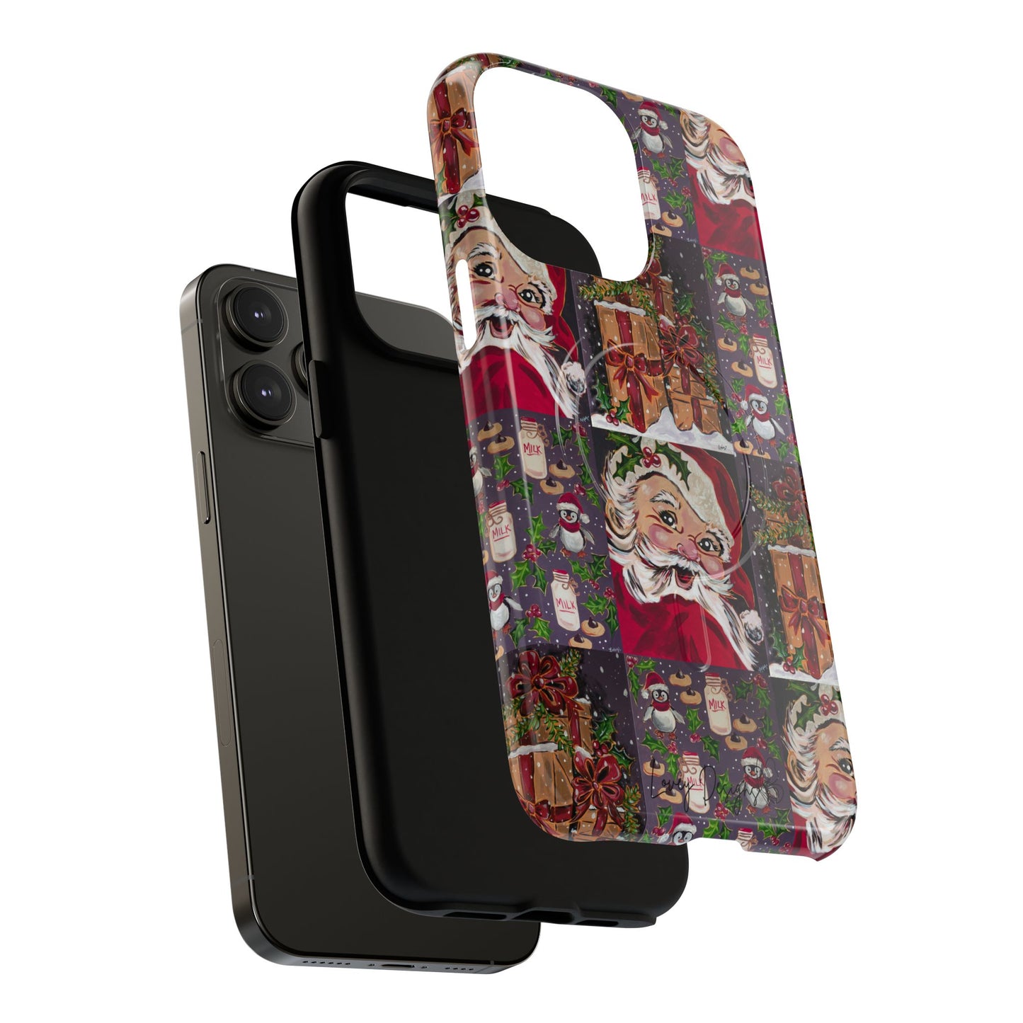 Vintage Christmas Phone Case — Tough Magnetic Holiday Phone Cover