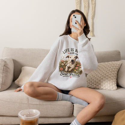 Copy of Sunsets & Sandy Paws Crewneck Sweatshirt – Beach Dog Graphic