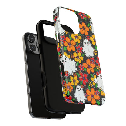 Halloween Floral Ghost Phone Case — Tough Magnetic Protective Cover