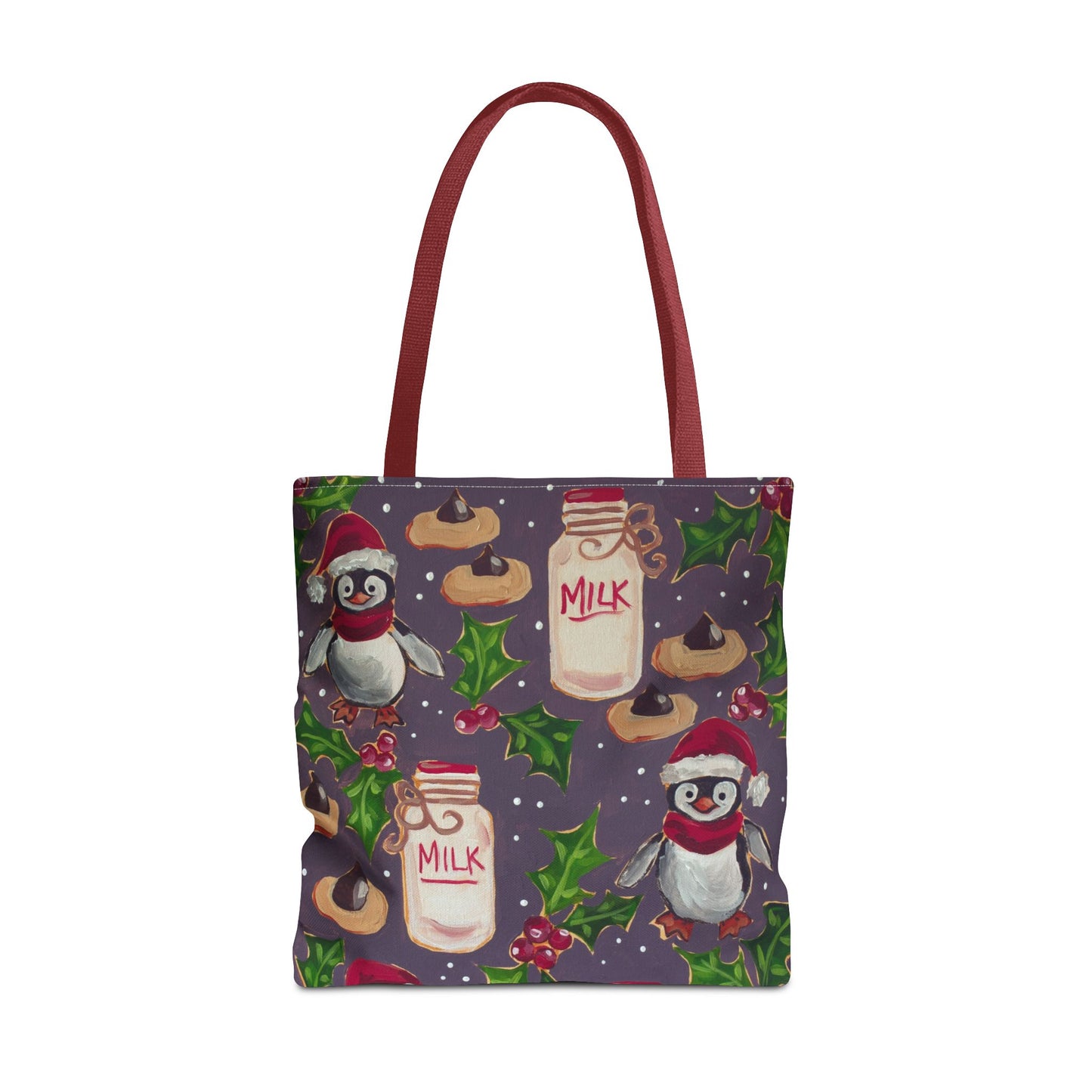 Holiday Penguin Cookie Party Tote Bag