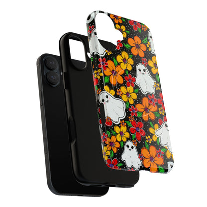 Halloween Floral Ghost Phone Case — Tough Magnetic Protective Cover