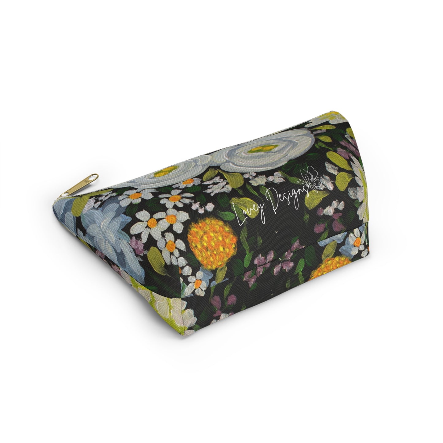 Midnight Garden — Floral Accessory Pouch Garden Makeup Bag \