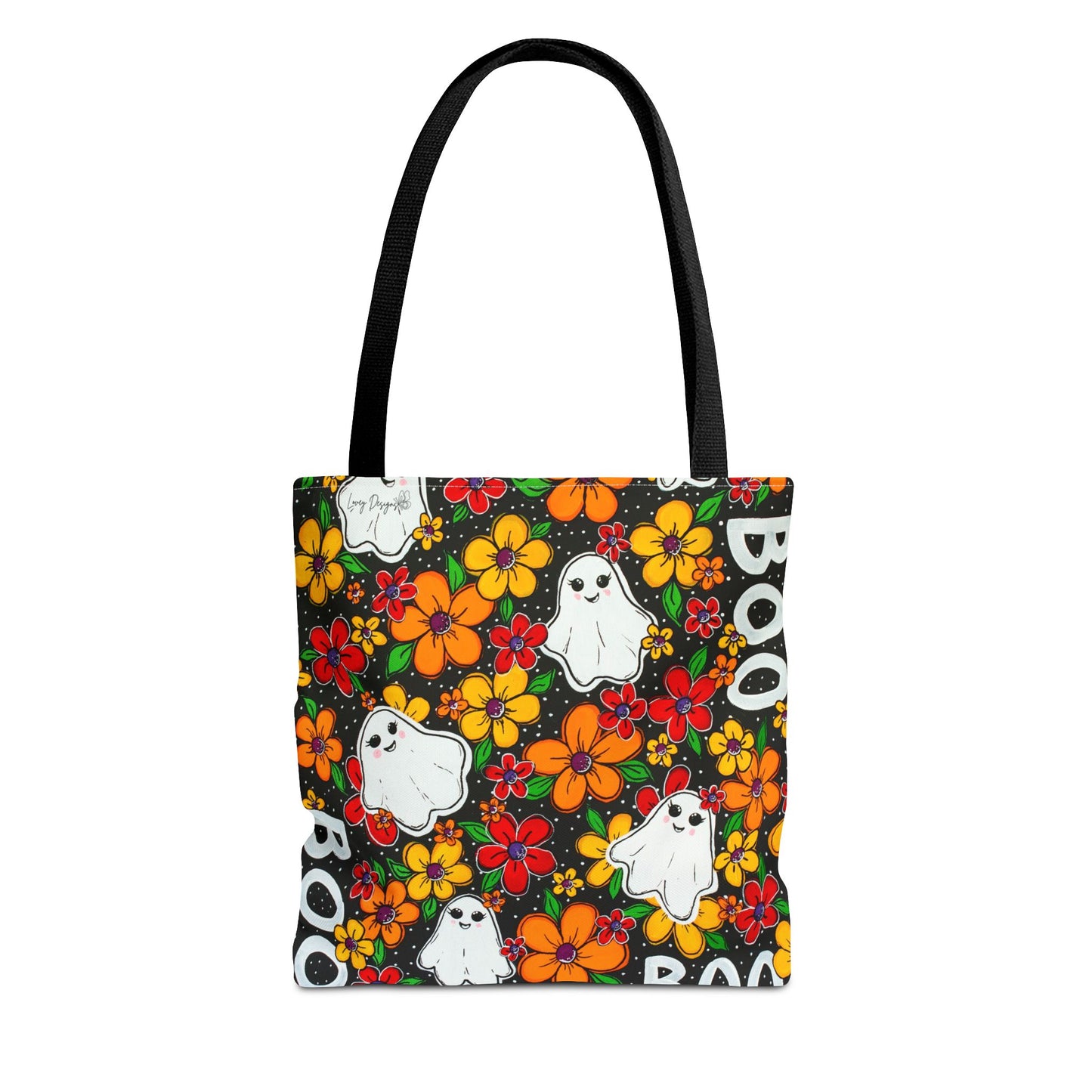 Halloween Ghosts in the Garden Tote Bag — Fall Season AOP Tote