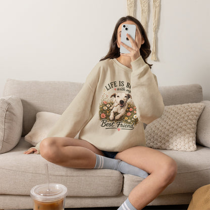Copy of Sunsets & Sandy Paws Crewneck Sweatshirt – Beach Dog Graphic