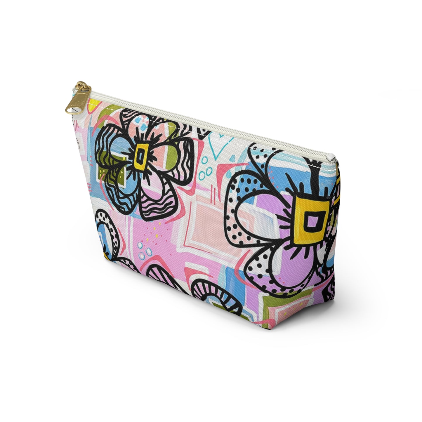 Floral Pop Accessory Pouch — Colorful Makeup & Travel Cosmetic Bag