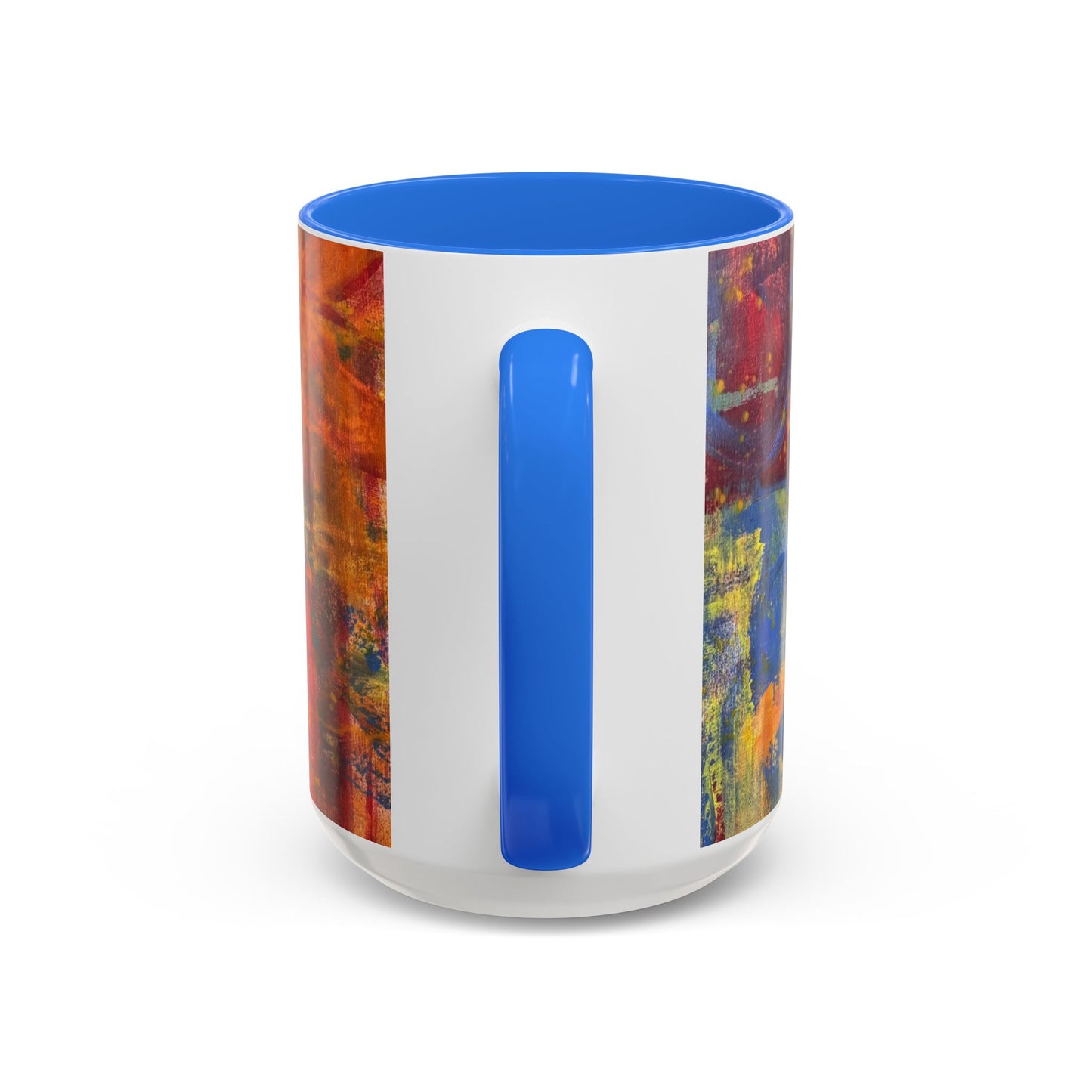 Colorful Abstract Art Mug (11oz & 15oz) — Hand-Painted Vibe, Logo Accent