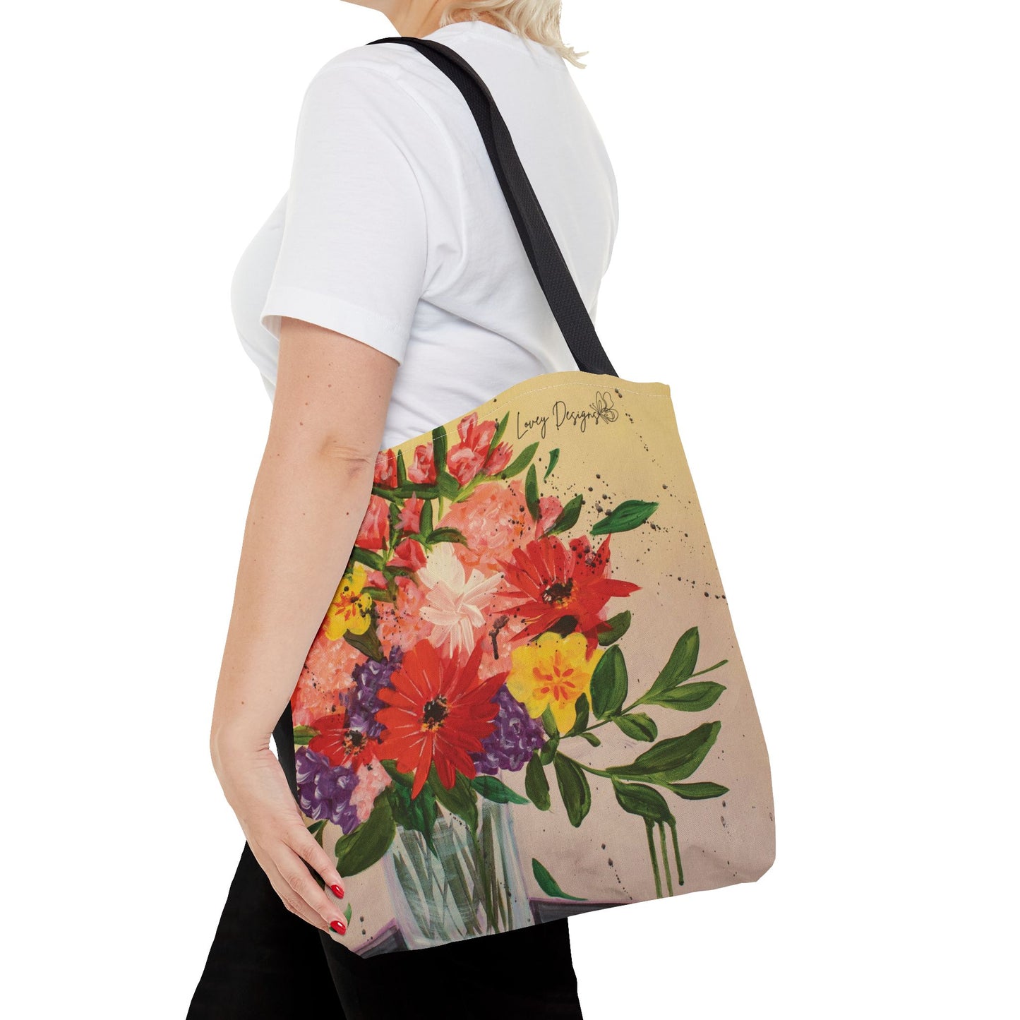 Colorful Drip Bouquet Tote Bag