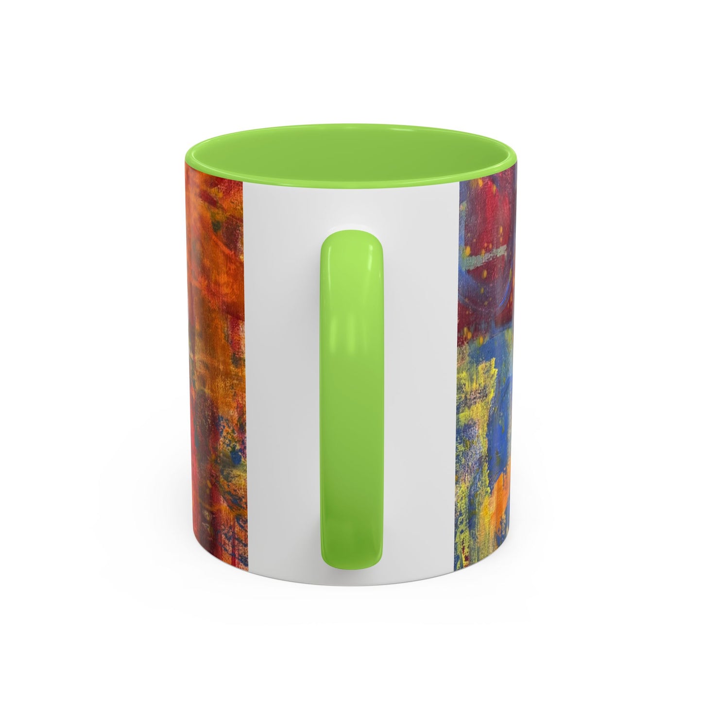 Colorful Abstract Art Mug (11oz & 15oz) — Hand-Painted Vibe, Logo Accent