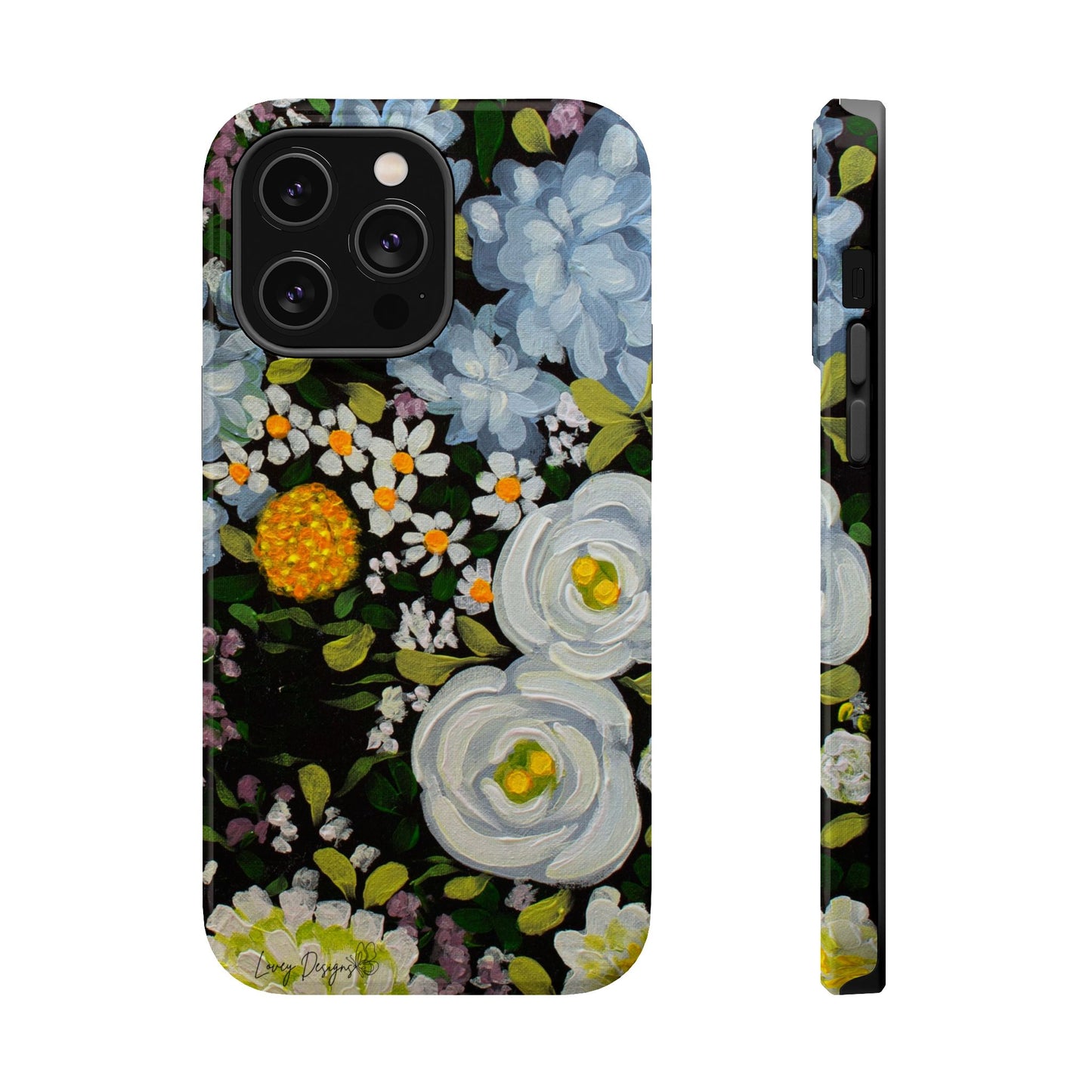 Phone Magnetic Cases - Midnight Gardens Design for iPhone 14 & 15