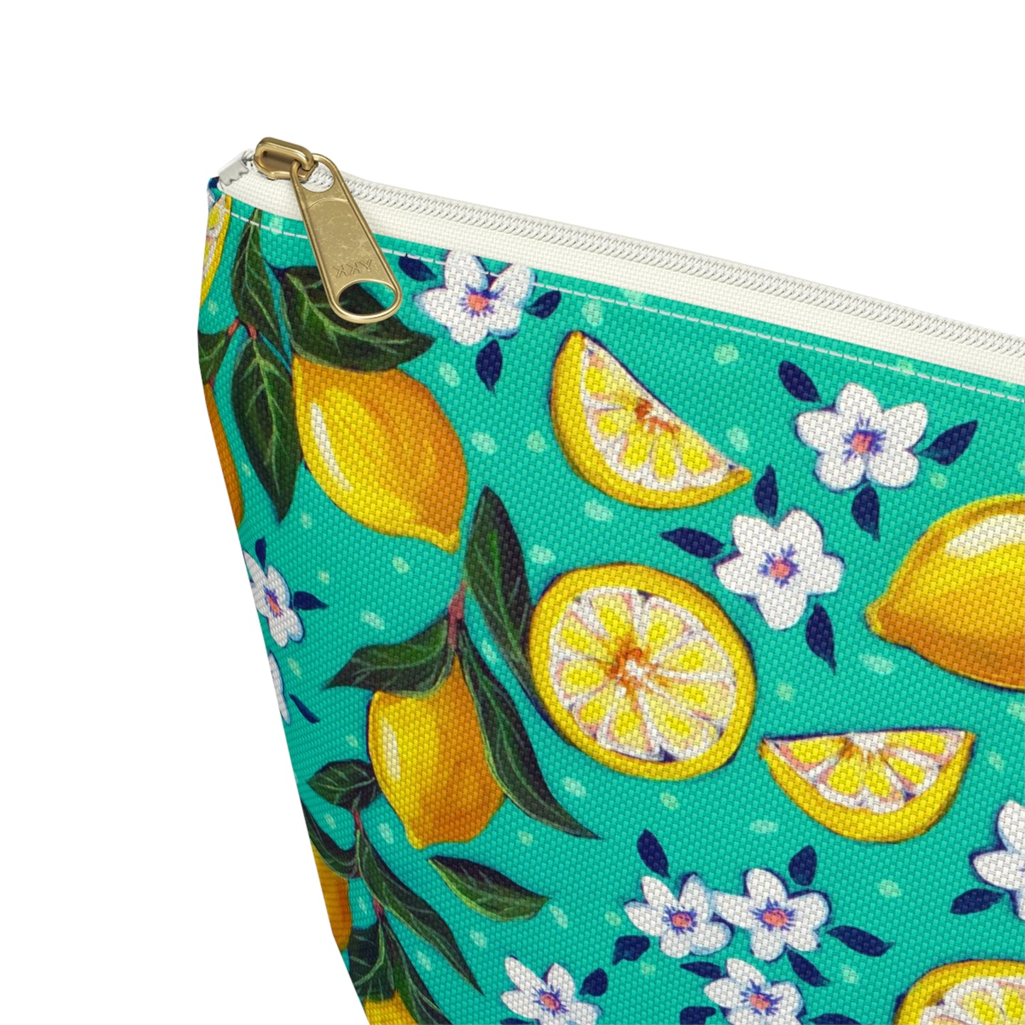 Lemon Blossom Accessory Pouch — T‑Bottom Cosmetic Bag