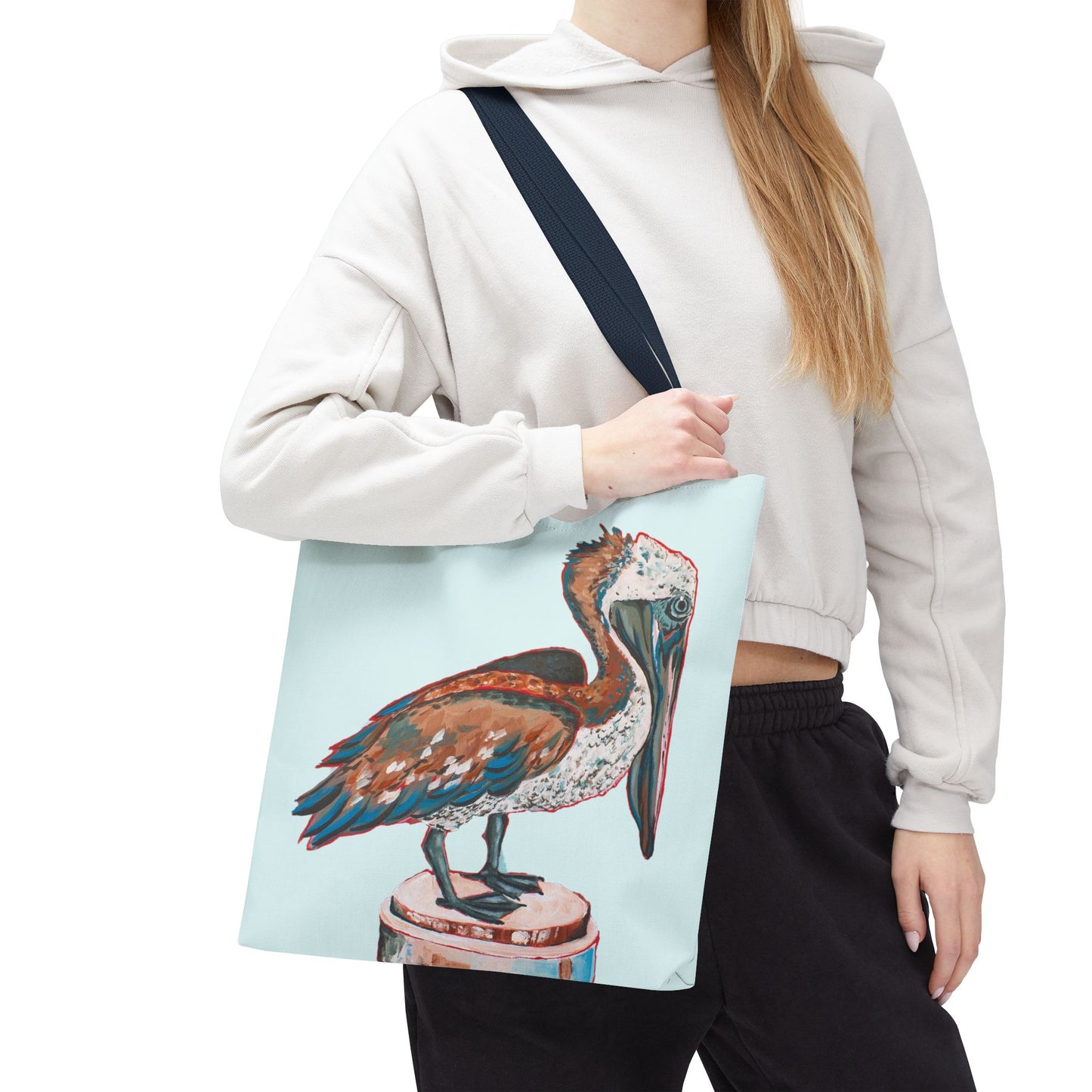 Beach Pelican Pier Tote Bag — Nautical Beach Canvas Carryall