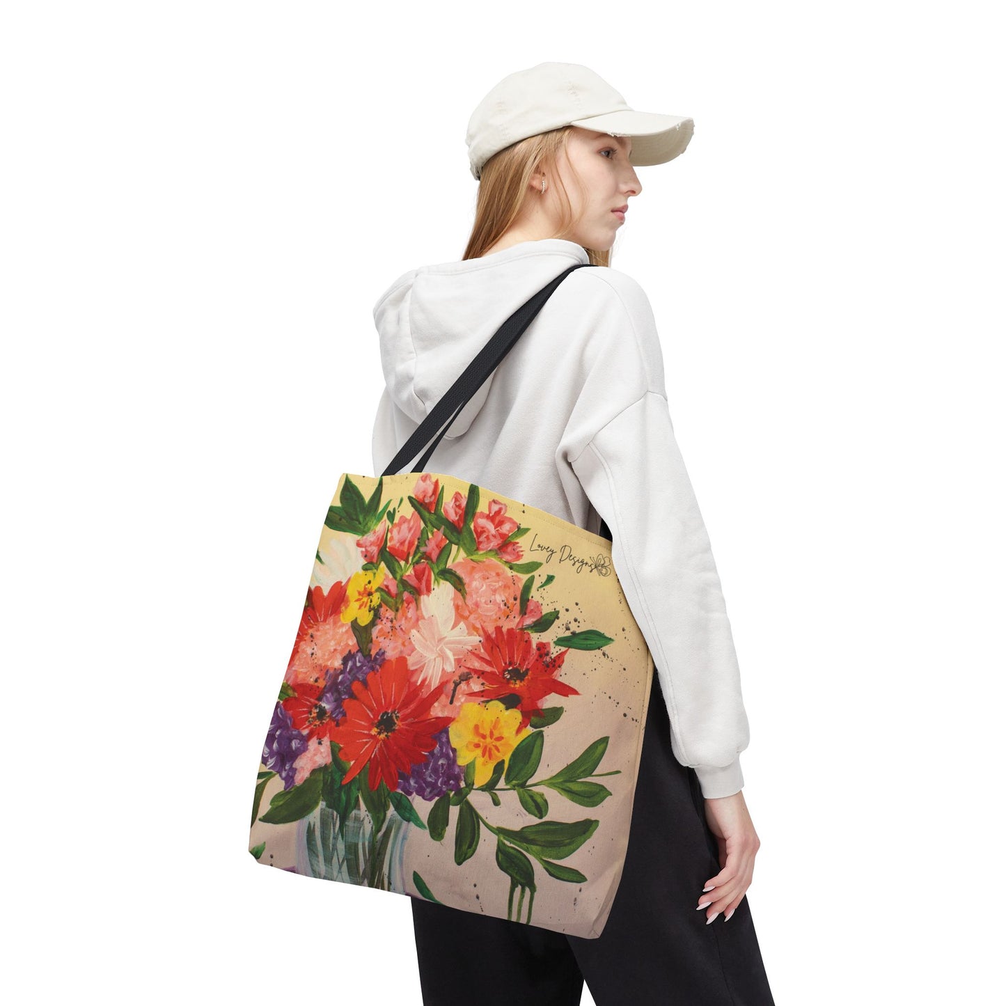 Colorful Drip Bouquet Tote Bag