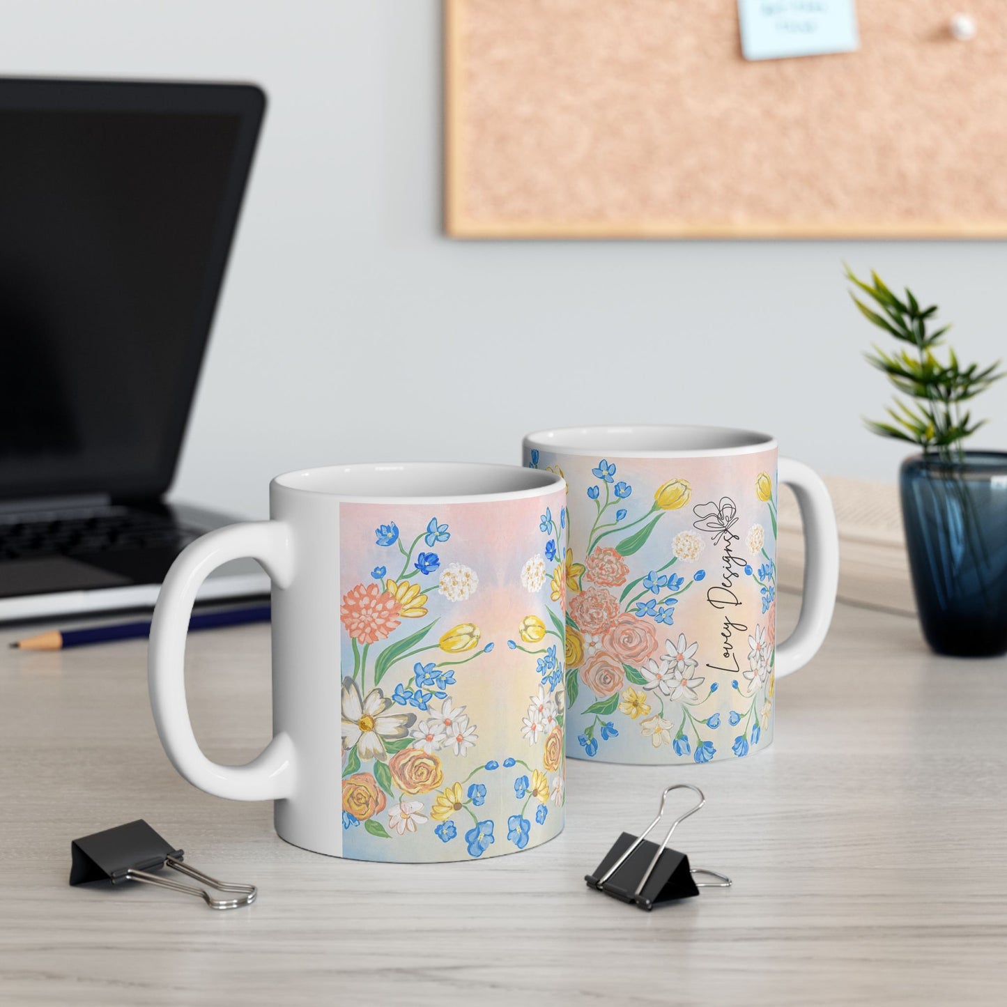 Bloom Where You Are Planted Ceramic Mug — Spring Floral Coffee Cup (11oz/15oz)