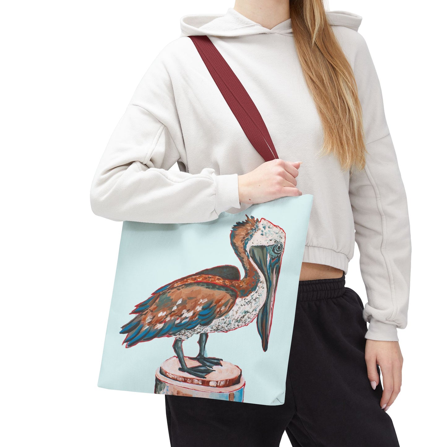 Beach Pelican Pier Tote Bag — Nautical Beach Canvas Carryall