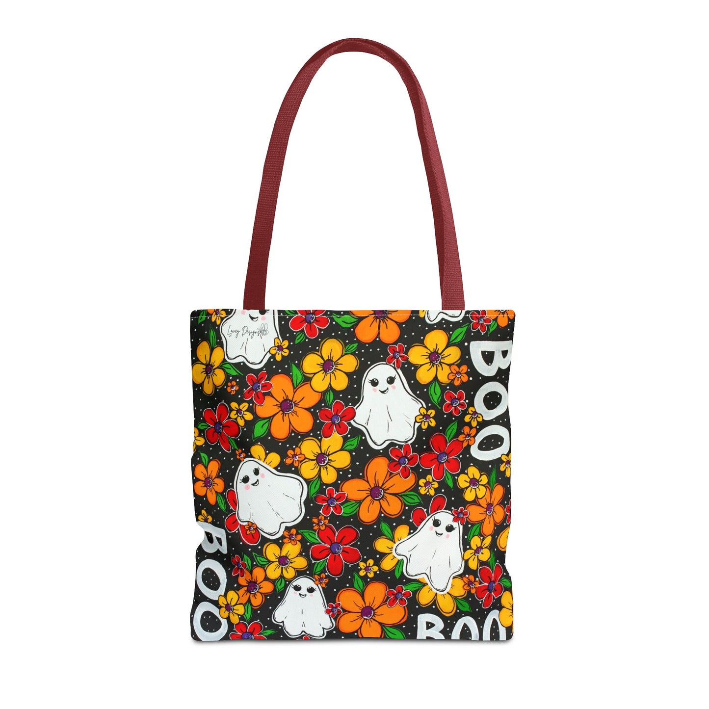 Halloween Ghosts in the Garden Tote Bag — Fall Season AOP Tote