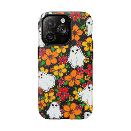 Halloween Floral Ghost Phone Case — Tough Magnetic Protective Cover