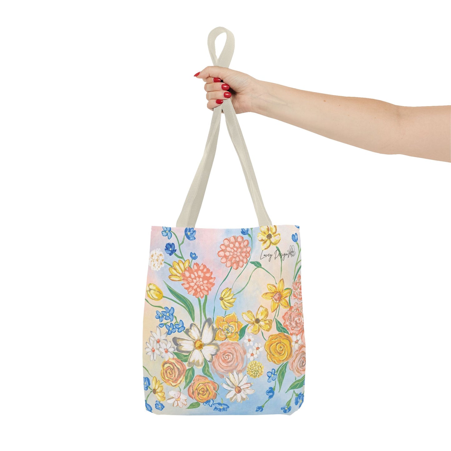Bloom Where You Are Planted - Floral Canvas Tote Bag
